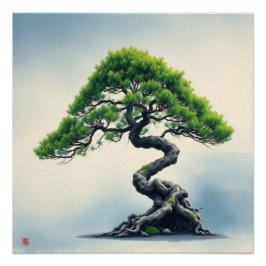 Pôster juniper bonsai