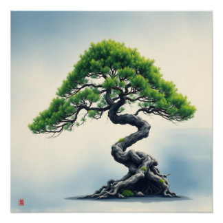 Pôster juniper bonsai