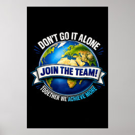 Poster Junte-se à Equipe – Design de Colaboração Global