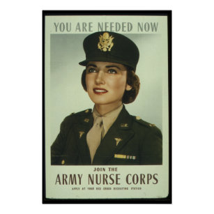 Pôster Junte-se ao Exército Enfermeiro Corps na Segunda G