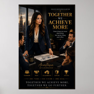 Poster Juntos Alcançamos Mais – Motivação para Trabalho e