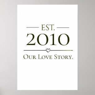 Poster Juntos Desde Ano Personalizado Nossa História de A