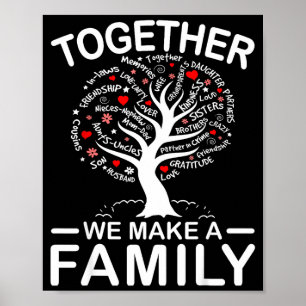 Poster Juntos Fazemos Uma Família Encontro de Família Cor