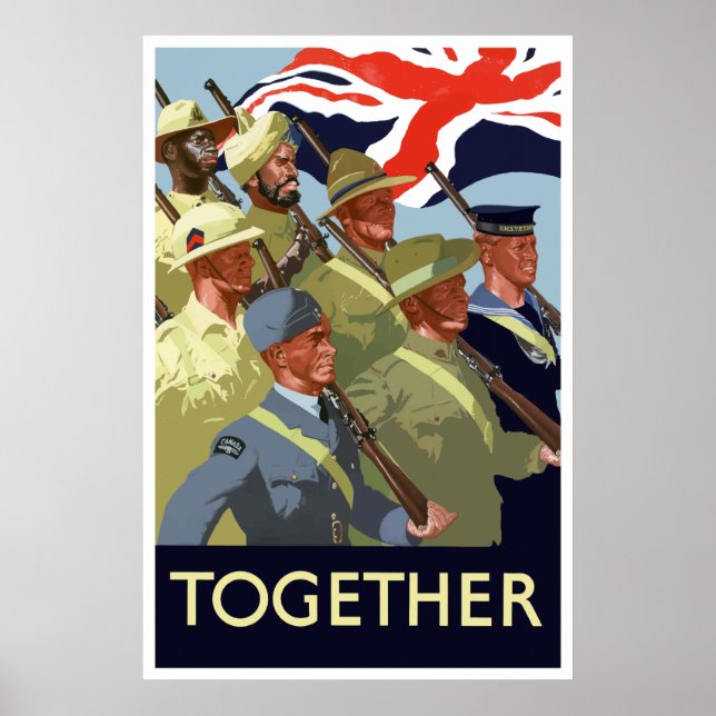 Poster Juntos — Império Britânico WW2 (Frente)