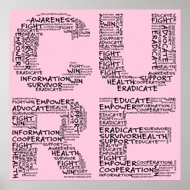 Pôster Juntos, podemos encontrar uma cura (texto preto) (Frente)