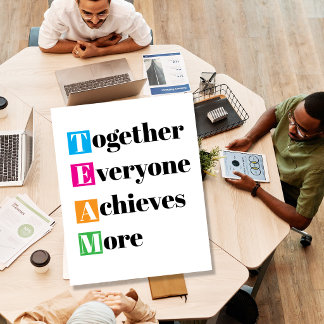 Poster JUNTOS Todos Conquistam Mais Inspirador