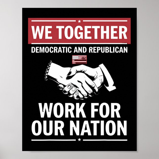 Poster Juntos, Trabalho Democrático E Republicano Para O  (Frente)