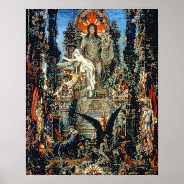 Pôster Júpiter e Semele, 1894-1995 (óleo na canvas) (Frente)