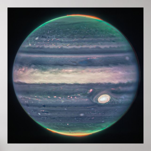Poster Jupiter Neon Glows | NIRC | JWST (Frente)