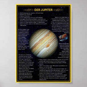 Poster Jupiter Planetenposter für Schulen und Astronomie