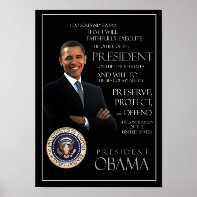 Pôster Juramento de posse de Obama (Frente)