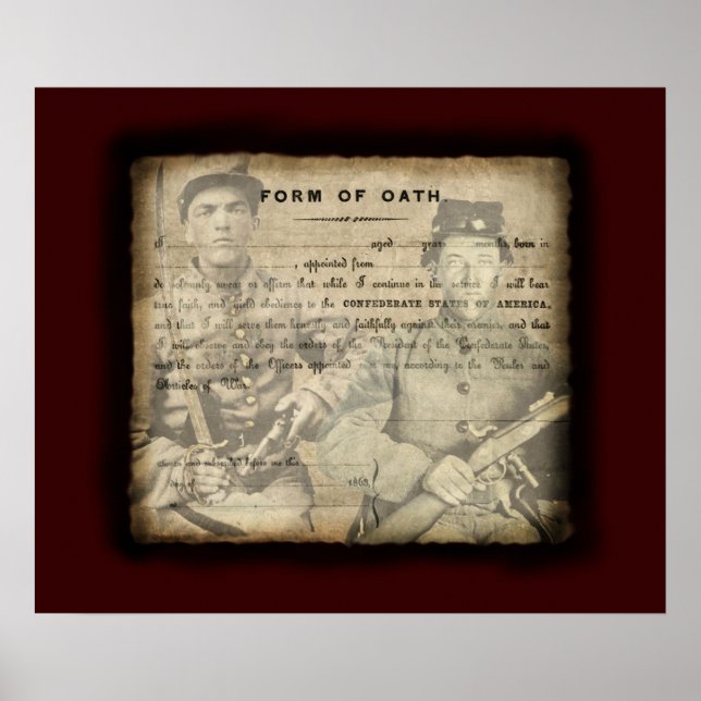 Poster Juramento do Serviço Confederado (Frente)