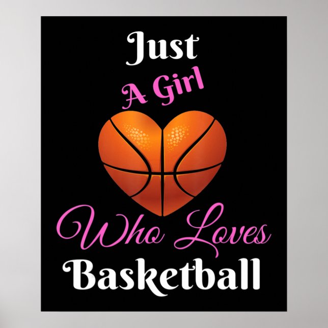 Poster Just A Girl Who Loves Basketball (Frente)