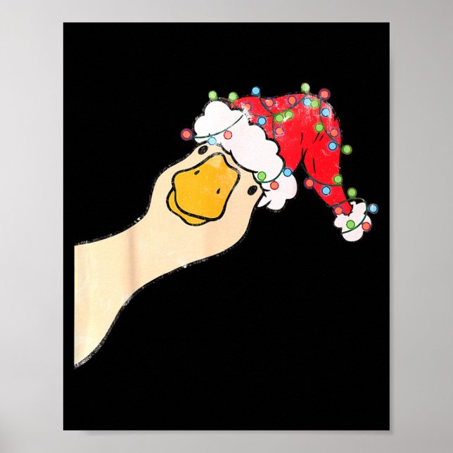 Poster Just A Jolly Goose Funny Silly Goose Santa Christm (Frente)