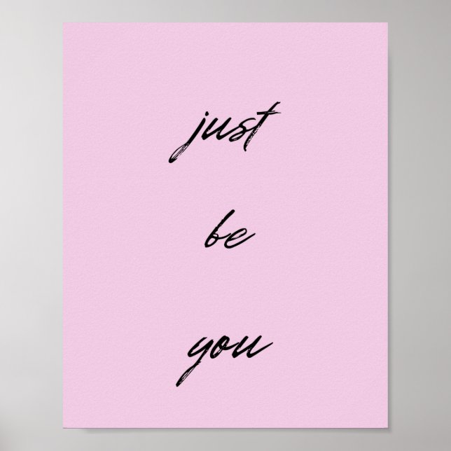 Poster Just Be You Inspirational Quote (Frente)