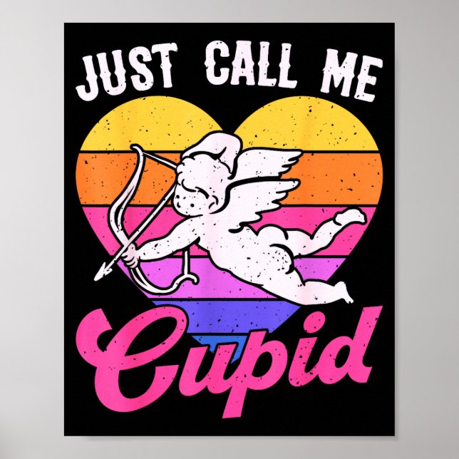 Poster Just Call Me Cud Valentine Cute Arrow Heart Couple (Frente)