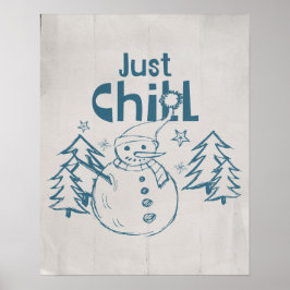 Poster Just Chill Playful Christmas
