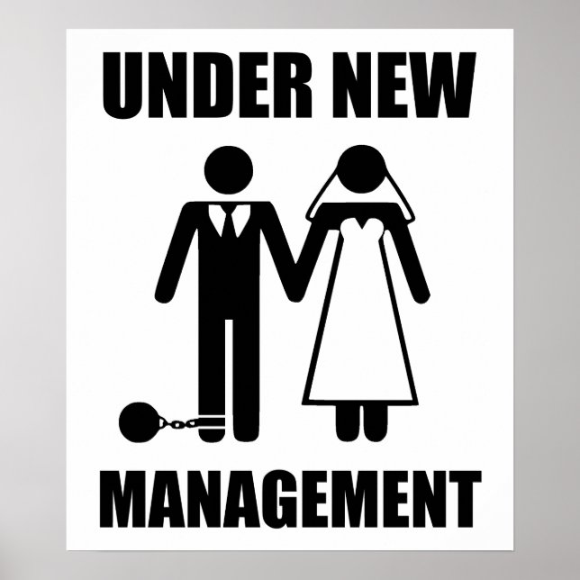 Pôster Just Married, Under New Management (Frente)