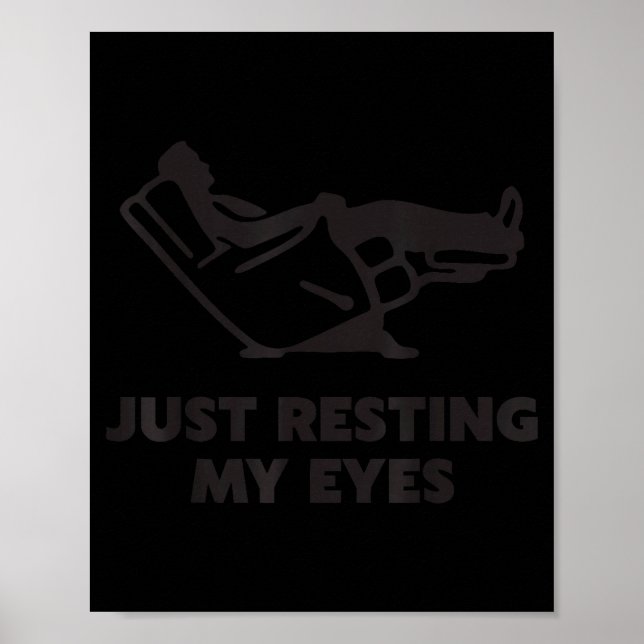 Poster Just Resting My Eyes, Funny Recliner, Funny Dad Fa (Frente)