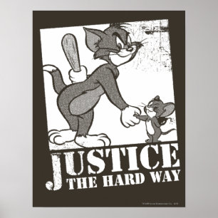 Poster Justiça de Tom e de Jerry a maneira dura