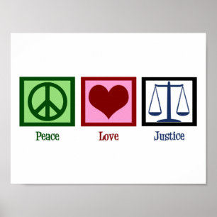 Poster Justiça do amor da paz