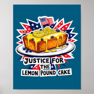 Poster Justiça engraçada para bolo de limão americano