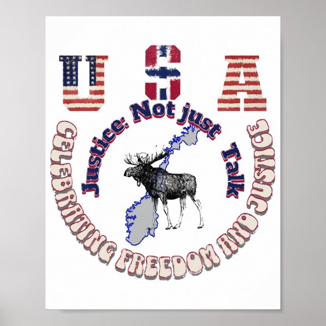 Poster Justiça Não Apenas Fala (Frente)