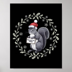 Poster Justiça Para O Amendoim O Esquilo - Natal Xmas S