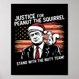 Poster Justiça Para O Amendoim O Esquilo - Natal Xmas S