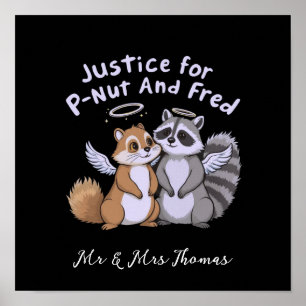 Poster Justiça para P-Nut e Fred Uma Posição Humorosa