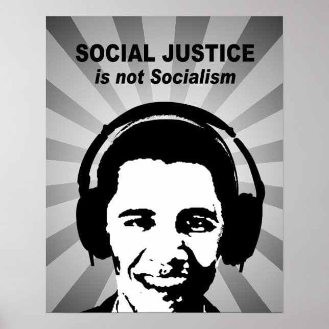 Poster Justiça social não é socialismo (Frente)
