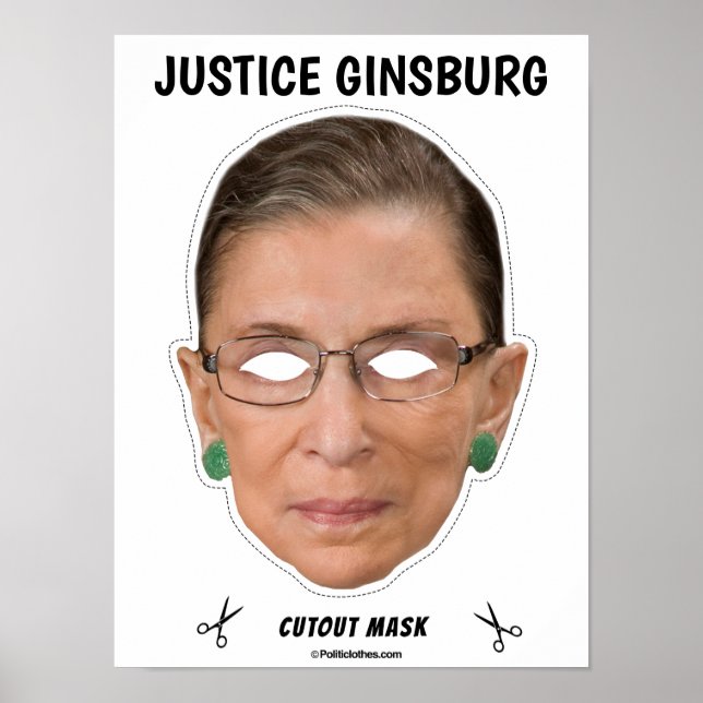 Poster JUSTICE GINSBURG Halloween Mask (Frente)