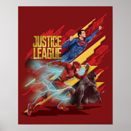 Pôster Justice League | Superman, Flash, & Batman Badge