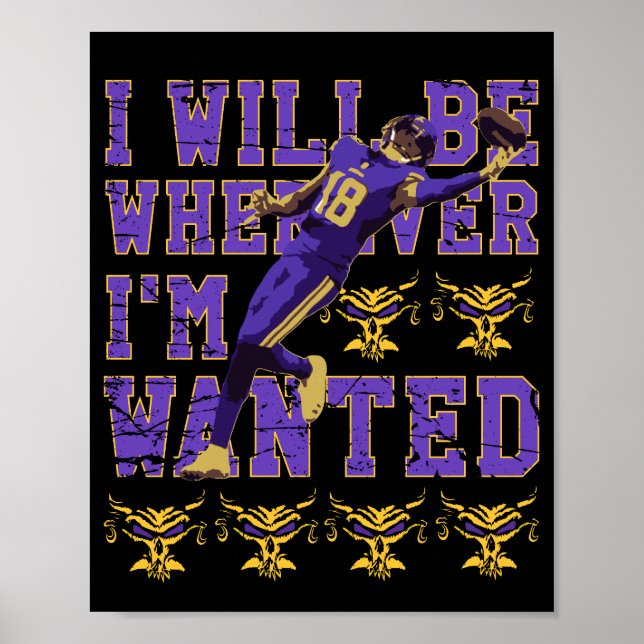 Poster Justin Jefferson (Frente)