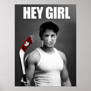 Pôster Justin Trudeau: Hey menina