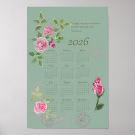 Poster JW year text calendar customizable