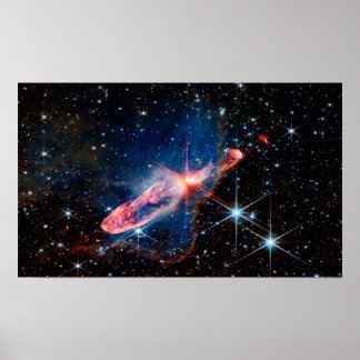 Poster JWST Herbig-Haro 46/47 Formando Ativamente Estrela