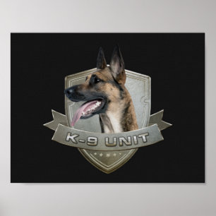 Pôster K9 unidade - Malinois - pastor belga