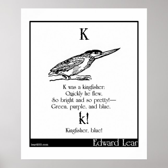 Pôster K was a kingfisher (Frente)