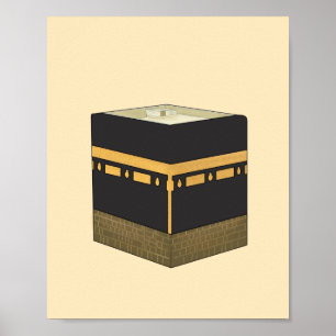 Poster Kaaba - ا ل ك ب ة - a Mão de Kaabah Desenhad