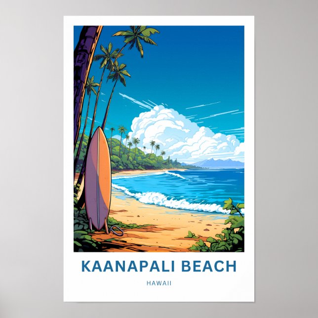 Poster Kaanapali Beach Viagem (Frente)