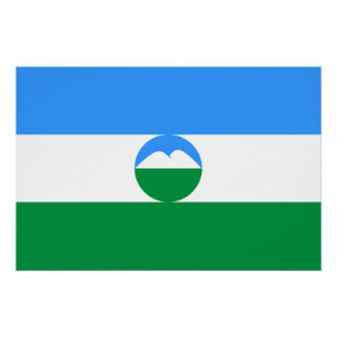 Pôster Kabardino Balkaria Flag