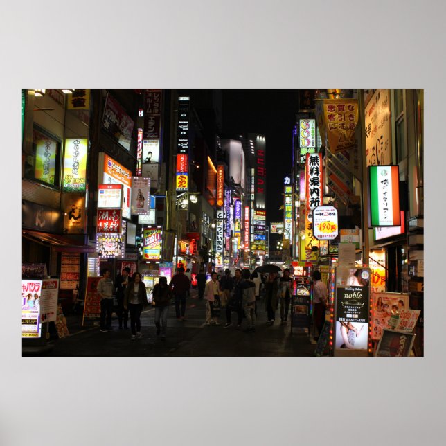 Poster Kabukichō Tokyo Neons por Noite (Frente)