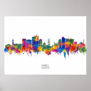 Poster Kabul Afeganistão Skyline