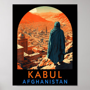 Poster Kabul Viagem Explorar Vacinação de Verão Kabul Afg