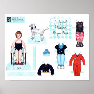 Poster Kady and Maxine Paper Doll Set - Tocar ou Exibir