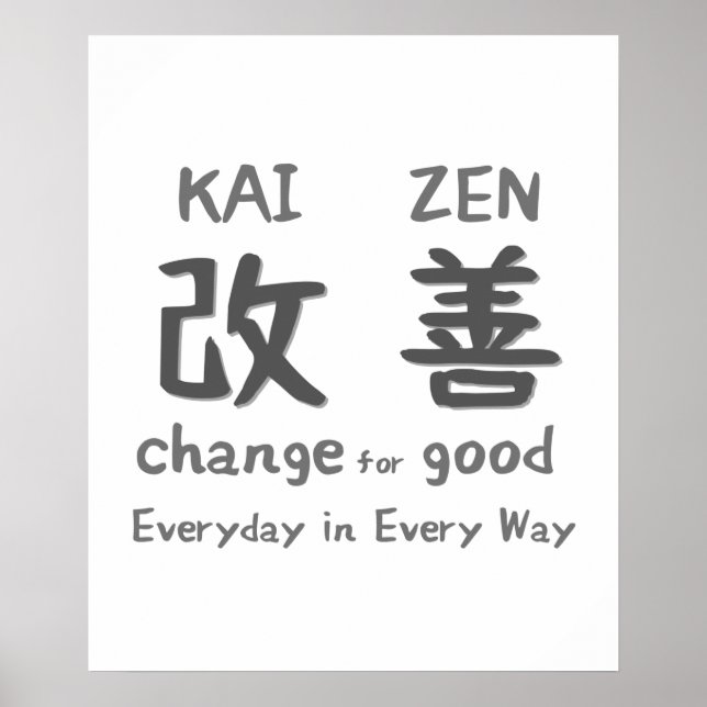 Poster Kaizen - Change for Good - Everyday in Every Way (Frente)