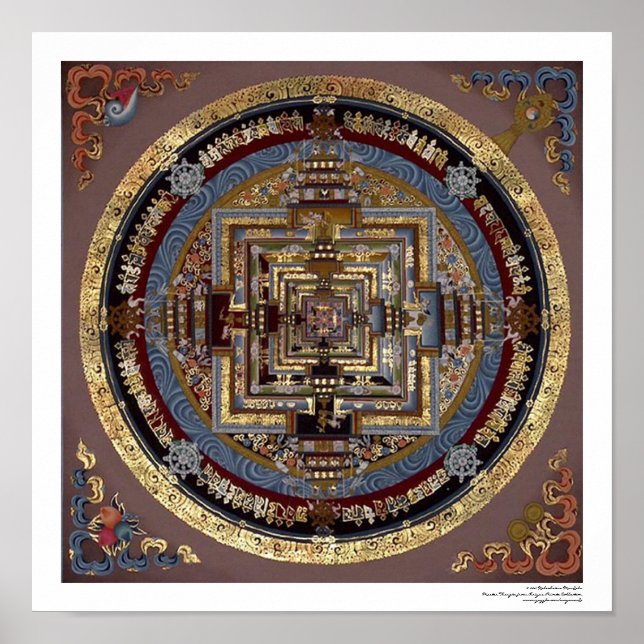 Pôster Kalachakra Mandala Um Cartaz (Frente)