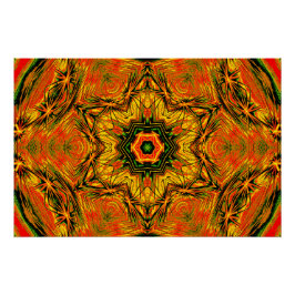 Pôster Kaleido Starburst – Glossy Art Poster