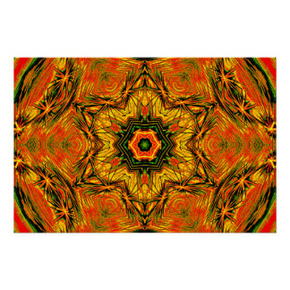 Pôster Kaleido Starburst – Glossy Art Poster
